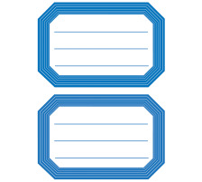 HERMA Etiquettes 5582mm bord bleu, lign 12 pcs., 5714