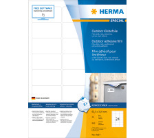 HERMA Etiquettes film 63,5x33,9mm blanc,PP mat 960 pcs./40 flls., 9537