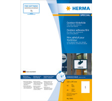 HERMA Etiquettes film 210x297mm blanc,PP mat 40 pcs./40 flls., 9543