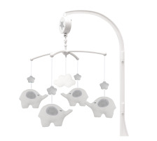 JABADABADO Music mobile elephant gris 36x30x8cm, N0094