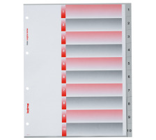 KOLMA Register LongLife XL A4 grau, 1-10, 4-Loch, 19.410.03