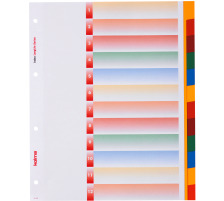 KOLMA Register LongLife XL A4 blanko, 12farb.tabs, 4-Loch, 19.453.20