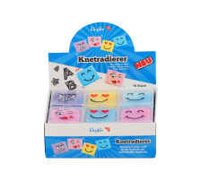 18 X LUFER Gomme molle Smiley couleurs ass., 12417