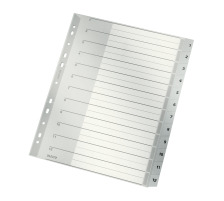 LEITZ Rpertoire PP A4 1-12 gris, 12820000