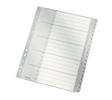 LEITZ Rpertoire PP A4 1-20 gris, 12840000