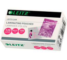 LEITZ Pochette plastif. 54x86mm 125 Mic. 100 pcs., 33810