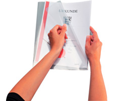 LEITZ Dossier Premium A4 rouges, 0,15mm 100 pcs., 41530025