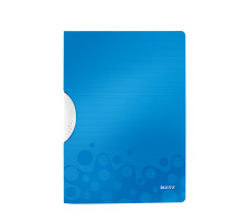 LEITZ Klemmhefter WOW ColorClip 4A blau metallic 30 Blatt, 41850036