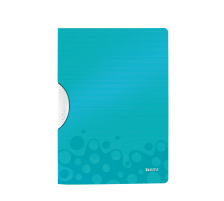 LEITZ Klemmhefter WOW ColorClip A4 blau metallic 30 Blatt, 41850051
