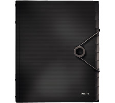 LEITZ Ordnungsmappe Solid PP A4 schwarz 12 Fcher, 45701095