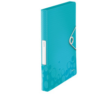 LEITZ Ablagebox WOW PP blau metallic 250x330x37mm, 46290051
