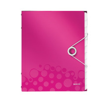 LEITZ Ordnungsmappe WOW PP A4 pink metallic 12-teilig, 46340023