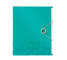 4 X LEITZ Dossier de coll. WOW PP A4 bleu 12 comp., 46340051