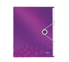 LEITZ Ordnungsmappe WOW PP A4 violett metallic 12-teilig, 46340062