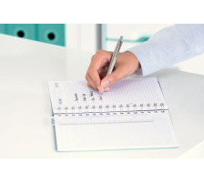 LEITZ Bloc-notes WOW PP A5 bleu glacier quadrillé, 46410051