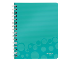 LEITZ Bloc-notes WOW PP A5 bleu glacier quadrillé, 46410051