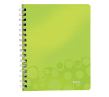 LEITZ Notizblock WOW PP A5 grün metallic kariert, 46410064