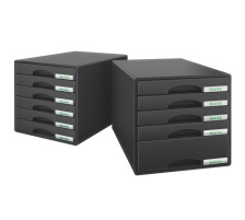 LEITZ Set tiroires Plus noir 5 comp., 52110095