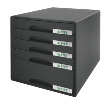 LEITZ Set tiroires Plus noir 5 comp., 52110095