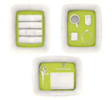 LEITZ MyBox L avec couvercle 18lt blanc/vert, 52161064