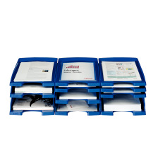 LEITZ Corbeille  courrier Plus A4 bleu, 52270035