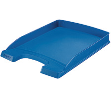 LEITZ Corbeille Courrier Plus A4 bleu, 52370035