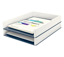 LEITZ Corbeille  courrier WOW perlblanc, 53611001