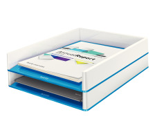 LEITZ Corbeille  courrier WOW bleu, 53611036