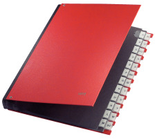 LEITZ Pultordner PP A-Z rot 24 Fächer, 59240025
