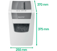 LEITZ Destructeur doc.Office P-4 Coupe croise, gris/blanc, 80010000