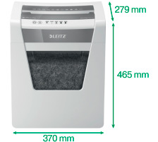 LEITZ Destructeur docum. Office P-4 Coupe croise, gris/blanc, 80032000