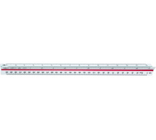 LINEX Dreikantmassstab 30cm weiss/farbig, 94700L