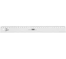 M+R Rgle plate 30cm transparent, pour gauchers, 11300090