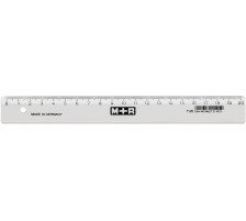 M+R Rgle 20cm transparent, Skala PP, 711200000