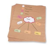 MAGNETOPLAN Papier Tableau Pin brun 50 fls. 1100x1400mm, 1111553