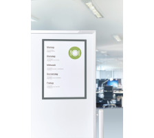 MAGNETOPLAN Magnetofix Sichtfenster A4 grau 5 Stk. magnetofix-Sichtfenster, grau, 1130301