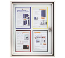 MAGNETOPLAN Panneau d'affichage 9xDIN A4 verre de scurit 900x1125mm, 1214200