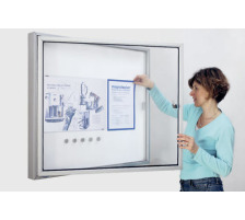 MAGNETOPLAN Panneau d'affichage 12xDIN A4 verre de scurit 1150x1125mm, 1214300