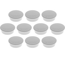 MAGNETOPLAN Magnet Discofix Color 40mm grau, ca. 2.2 kg 10 Stk. Magnet Discofix Color, grau, 1662001