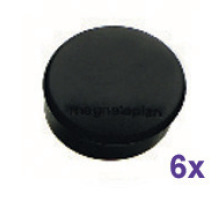 MAGNETOPLAN Haltemagnete Hobby schwarz, Blister 6 Stk. Magnet Discofix Hobby, auf Blisterkarte, schwarz, 16645612
