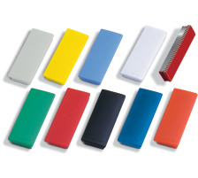 MAGNETOPLAN Support. magnt. rctangle Bloc 2, blanc 10 pcs., 1665100