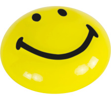 MAGNETOPLAN Aimants Smiley jaune-noir petit 20mm 8 pcs., 16671