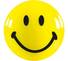 MAGNETOPLAN Aimants Smiley jaune-noir petit 20mm 8 pcs., 16671
