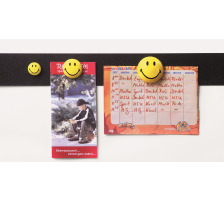 MAGNETOPLAN Aimants Smiley jaune-noir moyen 30mm 6 pcs., 16672
