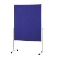 MAGNETOPLAN Moderatorentafel Filz blau starr 1200x1500mm Moderationstafel weißer Rahmen, ungeteilt, mobil, 2111103