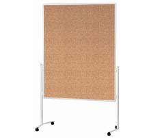 MAGNETOPLAN Moderatorentafel Kork starr 1200x1500mm Moderationstafel weißer Rahmen, ungeteilt, mobil, 2111124