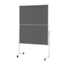 MAGNETOPLAN Moderatorentafel Filz grau klappbar 1200x1500mm Moderationstafeln mit weißem Aluminiumrahmen klappbar, mobil, 2111301