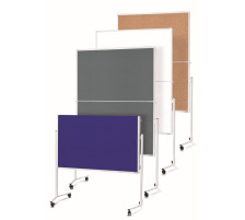 MAGNETOPLAN Moderatorentafel Filz blau klappbar 1200x1500mm Moderationstafeln mit weißem Aluminiumrahmen klappbar, mobil, 2111303