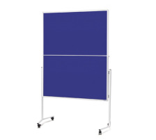 MAGNETOPLAN Moderatorentafel Filz blau klappbar 1200x1500mm Moderationstafeln mit weißem Aluminiumrahmen klappbar, mobil, 2111303