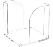 MAUL Porte-bloc acryl.102x109x102mm transparent, vide, 19540 05